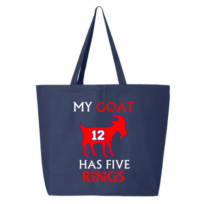 My Goat #12 Has Five Rings New England Football Champs 25L Jumbo Tote