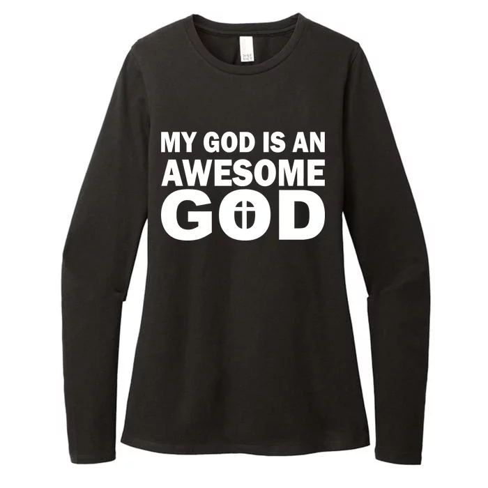 My God Is An Awesome God Womens CVC Long Sleeve Shirt