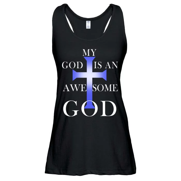 My God Is An Awesome God Jesus Ladies Essential Flowy Tank