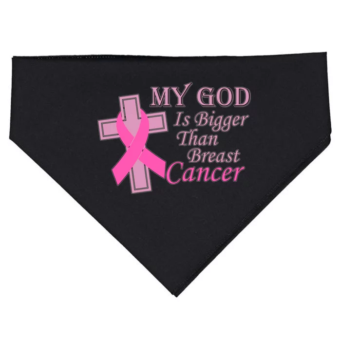 My God Is Bigger Than Breast Cancer USA-Made Doggie Bandana