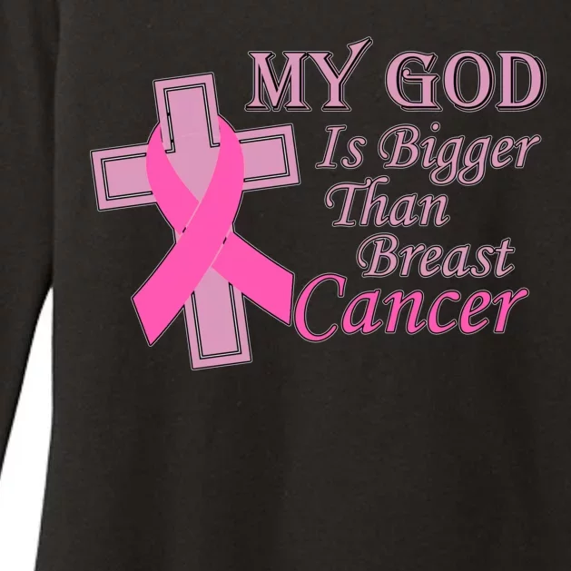 My God Is Bigger Than Breast Cancer Womens CVC Long Sleeve Shirt