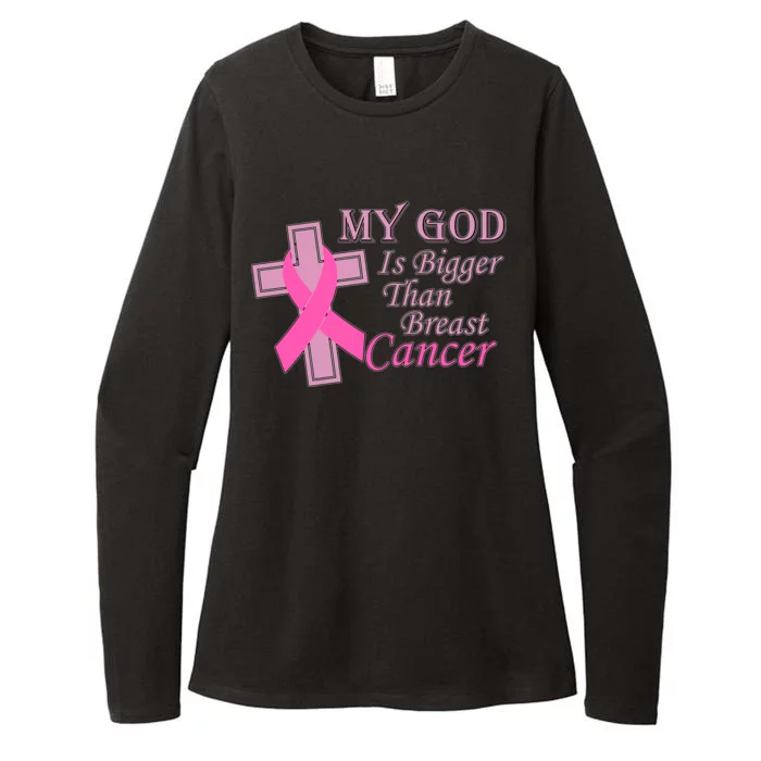 My God Is Bigger Than Breast Cancer Womens CVC Long Sleeve Shirt