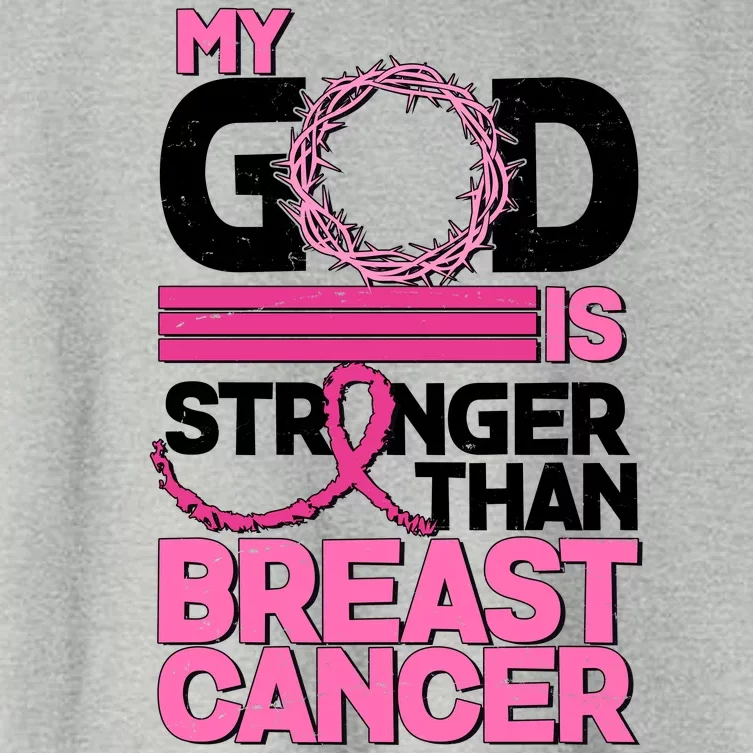 My God Is Stronger Than Breast Cancer Awareness Women's Crop Top Tee