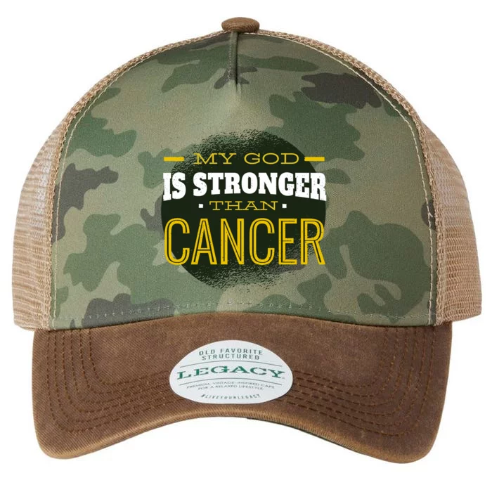 My God Is Stronger Than Cancer Legacy Tie Dye Trucker Hat