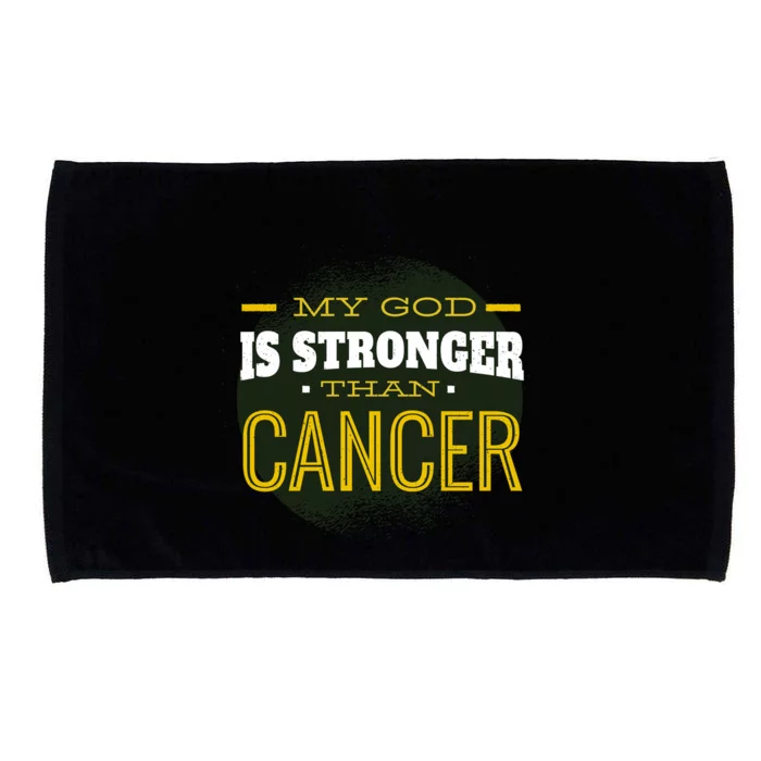 My God Is Stronger Than Cancer Microfiber Hand Towel