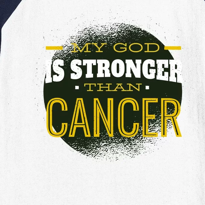 My God Is Stronger Than Cancer Baseball Sleeve Shirt