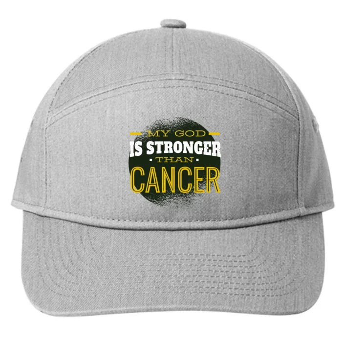 My God Is Stronger Than Cancer 7-Panel Snapback Hat