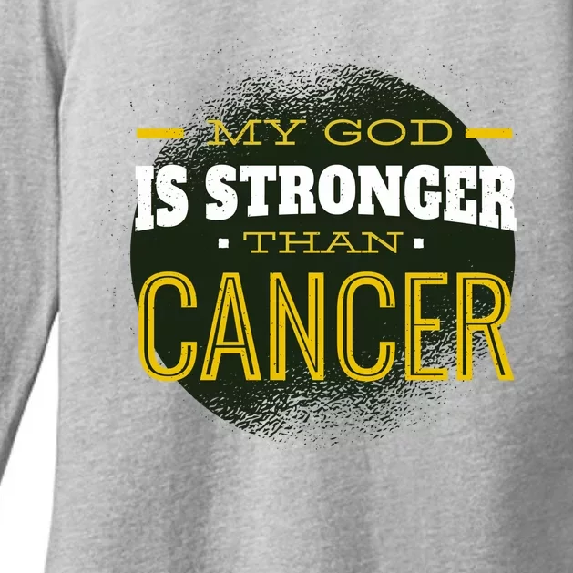 My God Is Stronger Than Cancer Womens CVC Long Sleeve Shirt