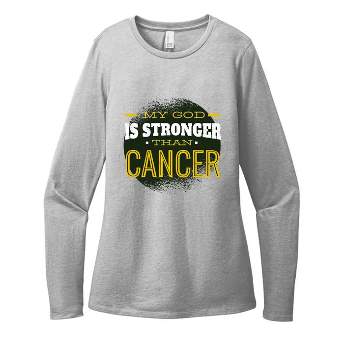 My God Is Stronger Than Cancer Womens CVC Long Sleeve Shirt