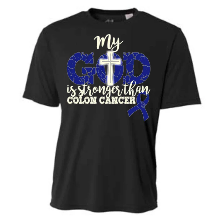 My God Is Stronger Than Colon Cancer Cooling Performance Crew T-Shirt