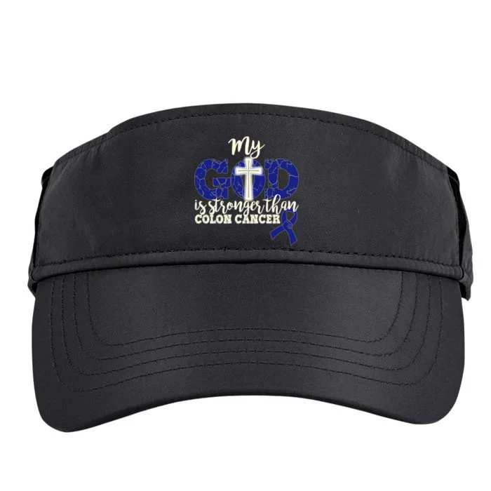 My God Is Stronger Than Colon Cancer Adult Drive Performance Visor