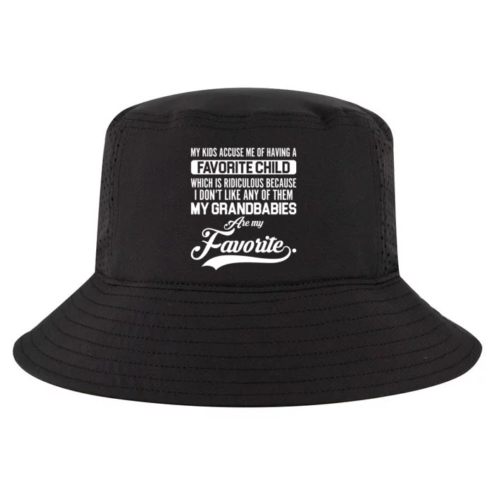 My Grandbabies Are My Favorite - Gift For Grandpa & Grandma Cool Comfort Performance Bucket Hat