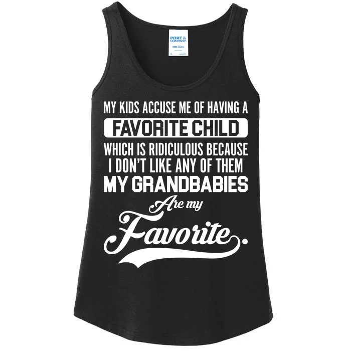 My Grandbabies Are My Favorite - Gift For Grandpa & Grandma Ladies Essential Tank