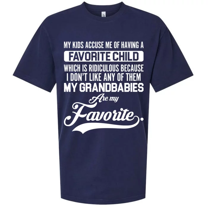 My Grandbabies Are My Favorite - Gift For Grandpa & Grandma Sueded Cloud Jersey T-Shirt