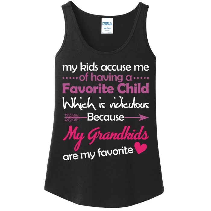 My Grandkids Are My Favorite Child Ladies Essential Tank