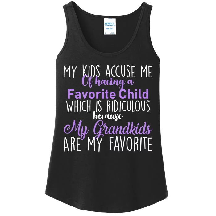 My Grandkids Are My Favorite Funny Grandparents Ladies Essential Tank