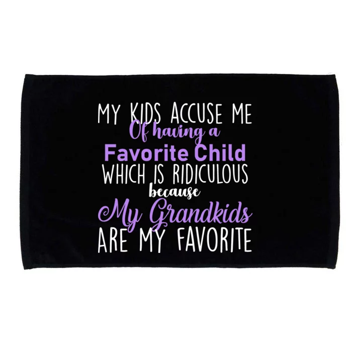 My Grandkids Are My Favorite Funny Grandparents Microfiber Hand Towel