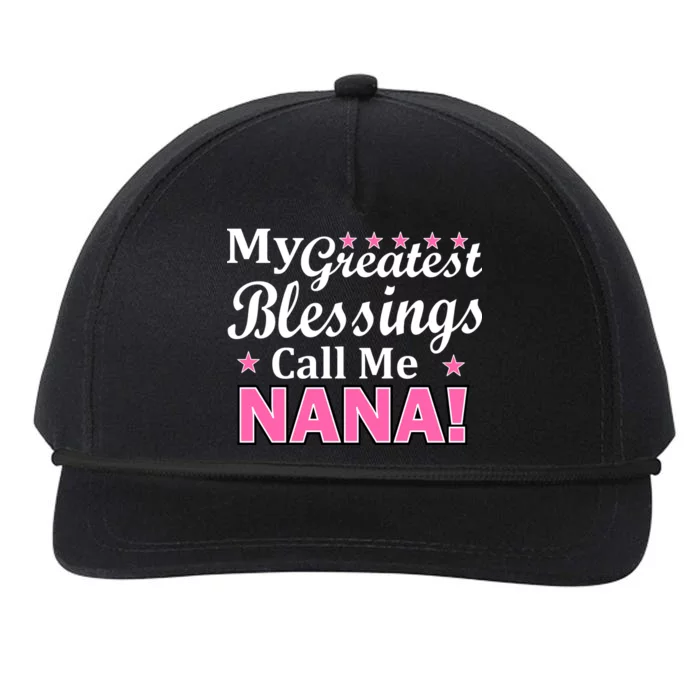 My Greatest Blessings Call Me Nana Snapback Five-Panel Rope Hat