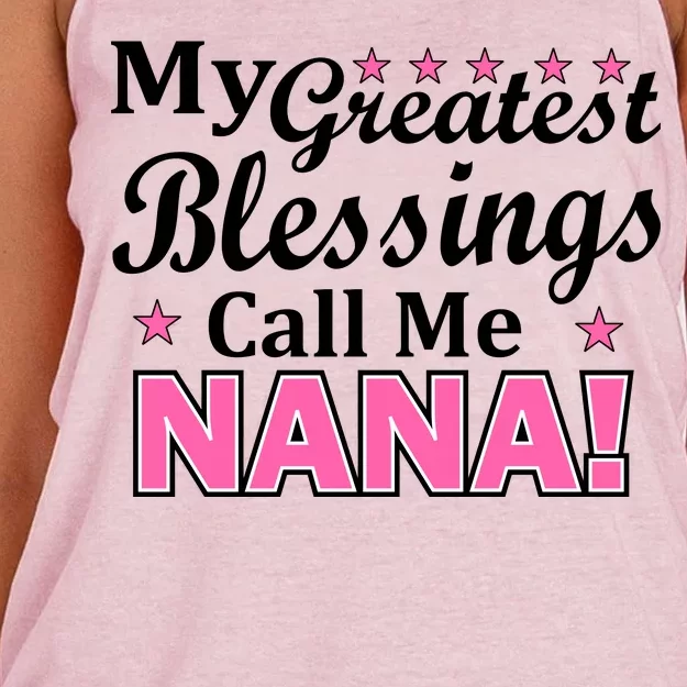 My Greatest Blessings Call Me Nana Women's Knotted Racerback Tank