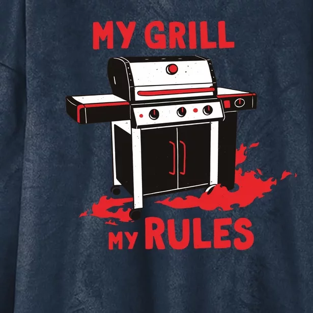 My Grill My Rules Hooded Wearable Blanket