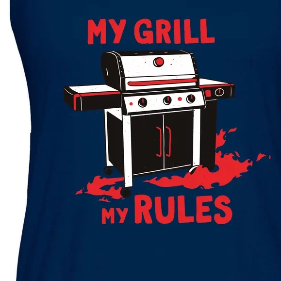 My Grill My Rules Ladies Essential Flowy Tank