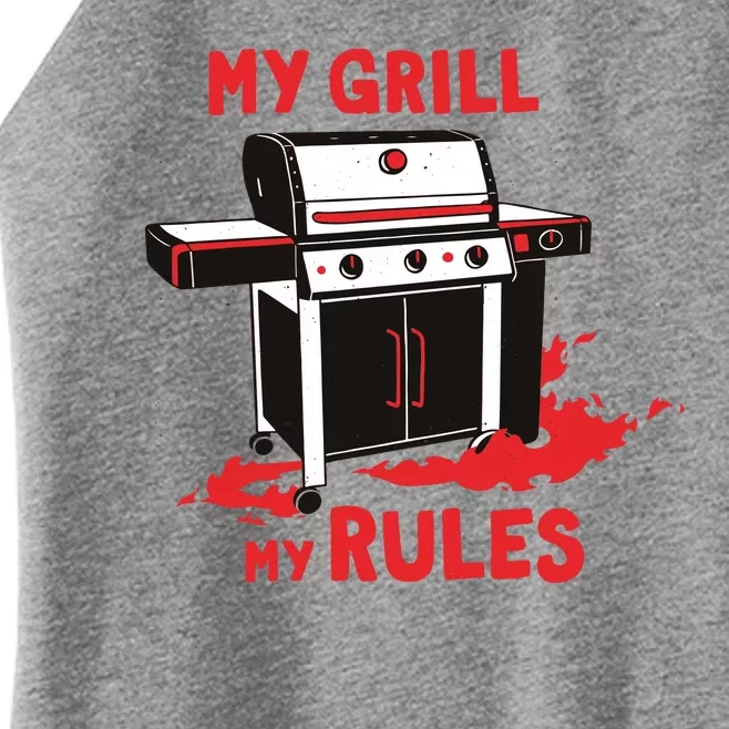 My Grill My Rules Women’s Perfect Tri Rocker Tank