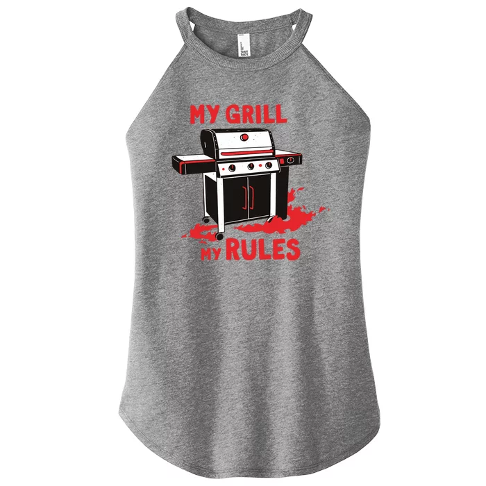 My Grill My Rules Women’s Perfect Tri Rocker Tank