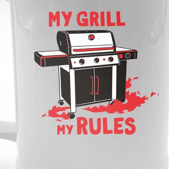 My Grill My Rules Front & Back Beer Stein