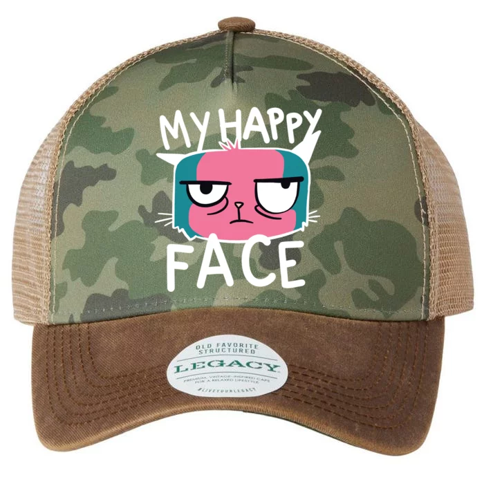 My Happy Cat Face Grumpy Legacy Tie Dye Trucker Hat