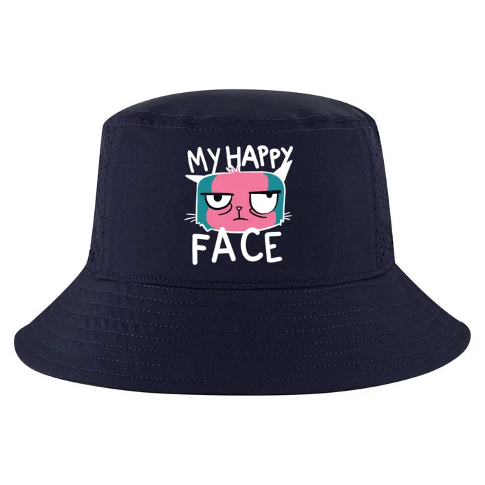 My Happy Cat Face Grumpy Cool Comfort Performance Bucket Hat