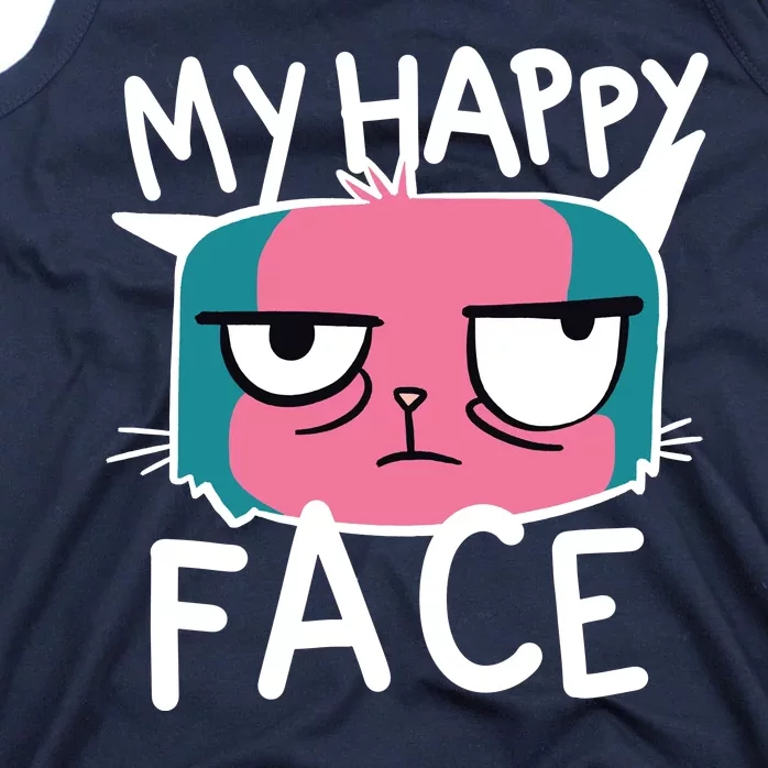 My Happy Cat Face Grumpy Tank Top