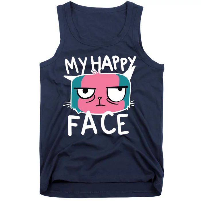 My Happy Cat Face Grumpy Tank Top