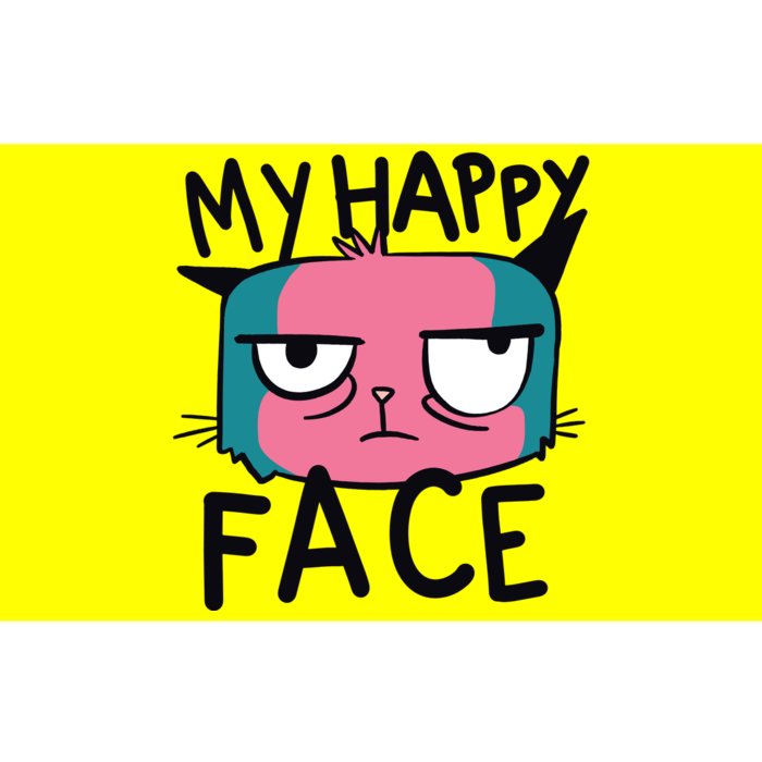 My Happy Cat Face Grumpy Bumper Sticker