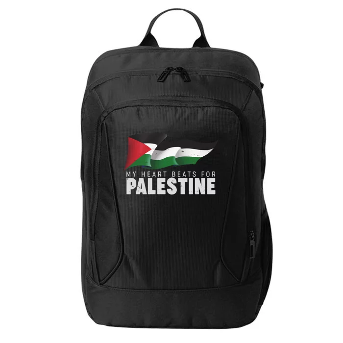 My Heart Beats For Palestine City Backpack