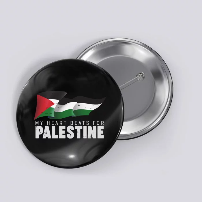 My Heart Beats For Palestine Button