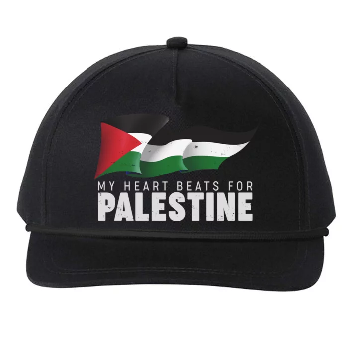 My Heart Beats For Palestine Snapback Five-Panel Rope Hat