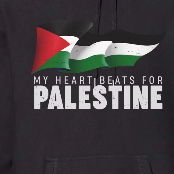 My Heart Beats For Palestine Premium Hoodie