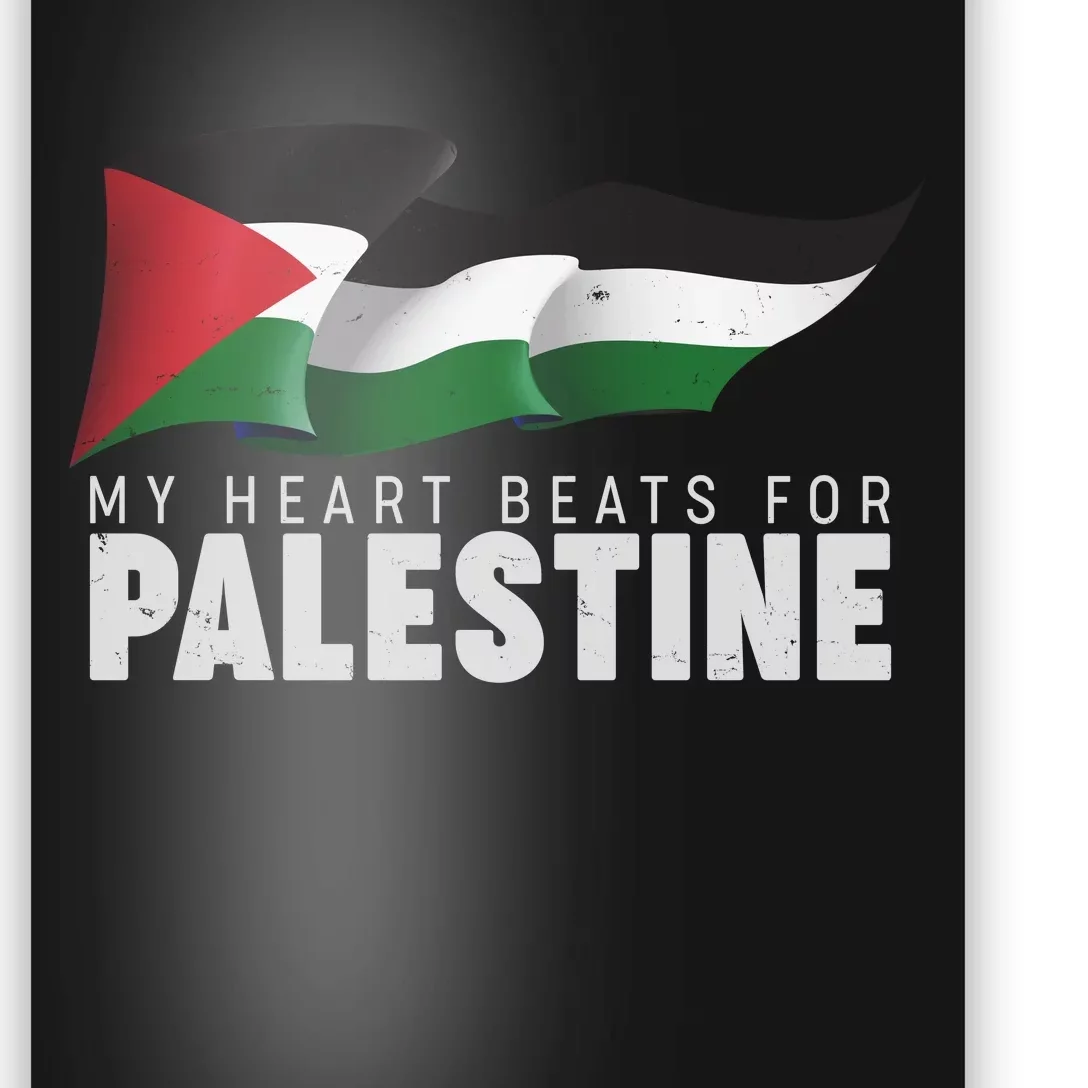 My Heart Beats For Palestine Poster