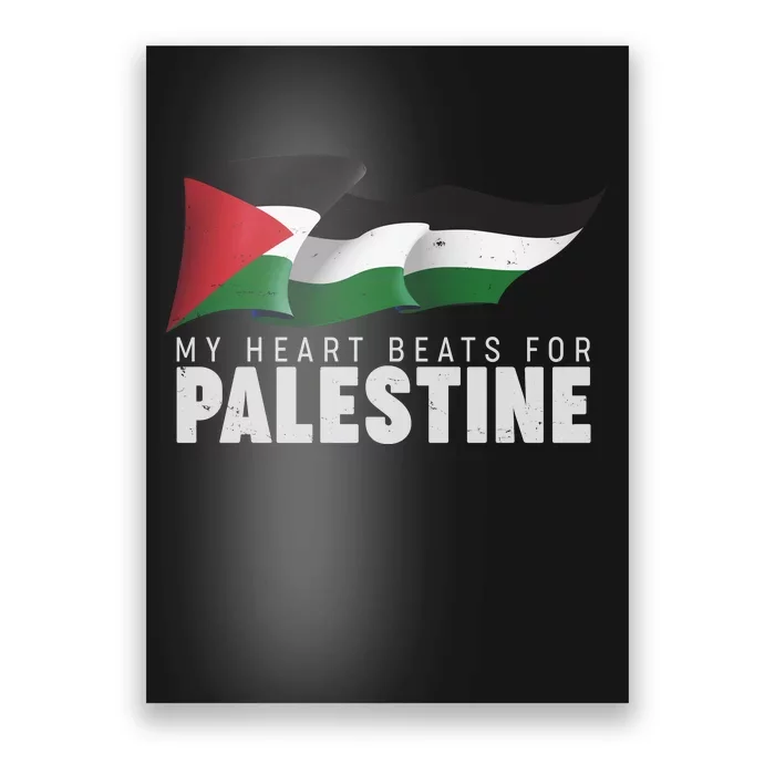 My Heart Beats For Palestine Poster