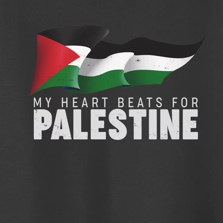 My Heart Beats For Palestine Toddler T-Shirt