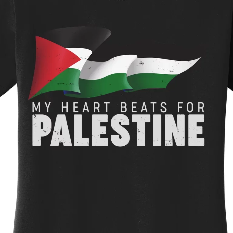 My Heart Beats For Palestine Women's T-Shirt