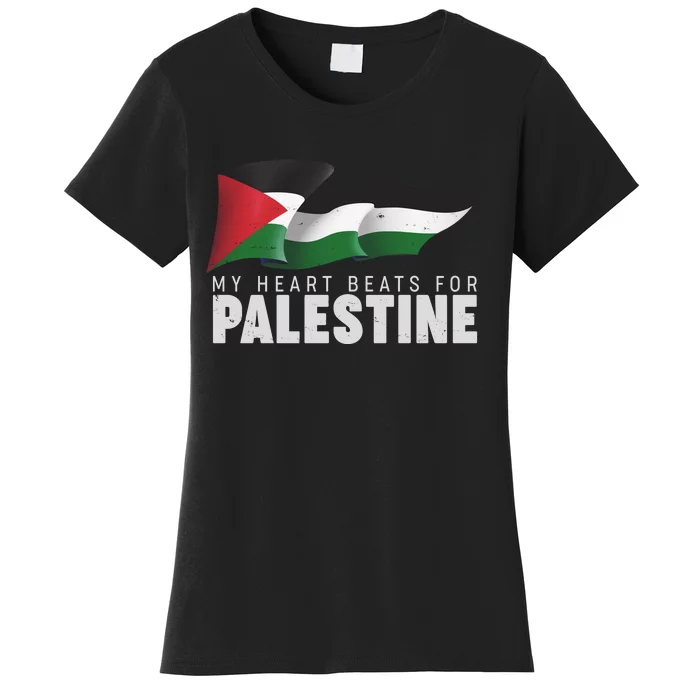 My Heart Beats For Palestine Women's T-Shirt