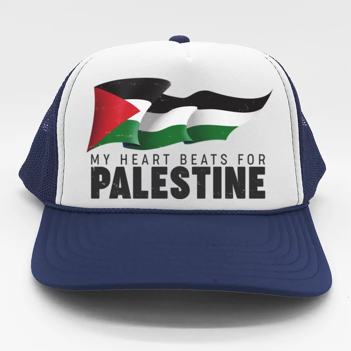 My Heart Beats For Palestine Trucker Hat