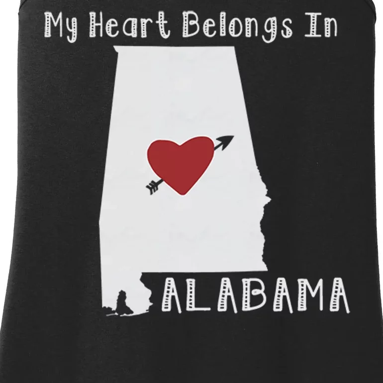 My Heart Belongs In Alabama Ladies Essential Tank