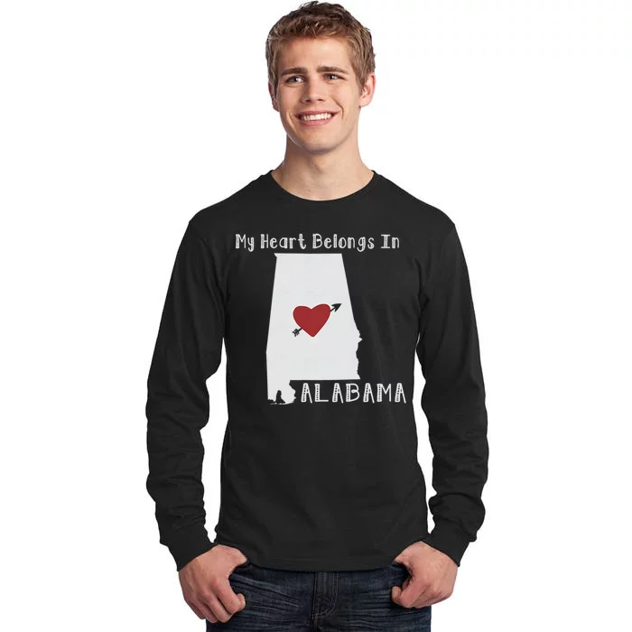 My Heart Belongs In Alabama Tall Long Sleeve T-Shirt