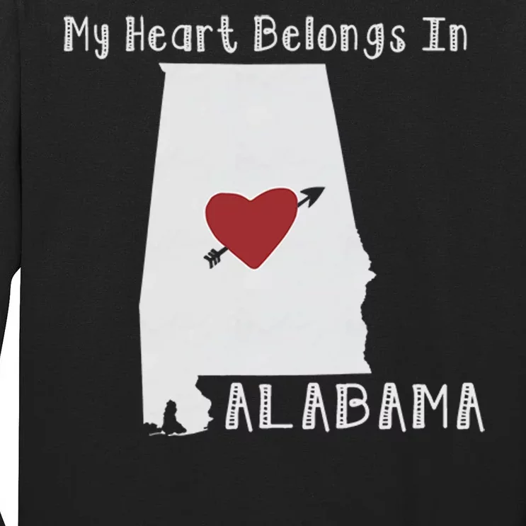 My Heart Belongs In Alabama Tall Long Sleeve T-Shirt