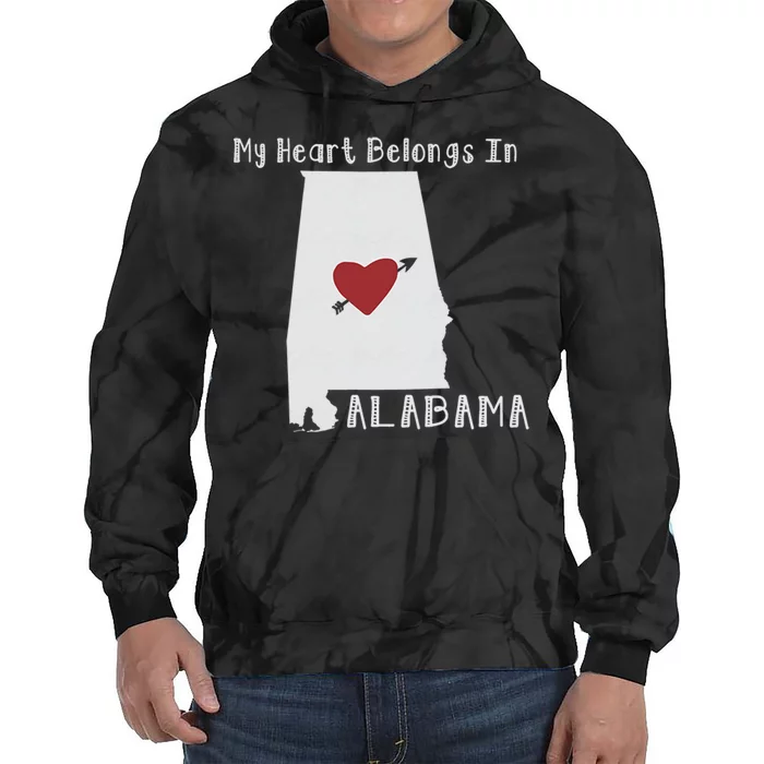 My Heart Belongs In Alabama Tie Dye Hoodie