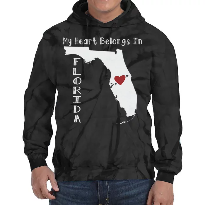 My Heart Belongs In Florida Tie Dye Hoodie