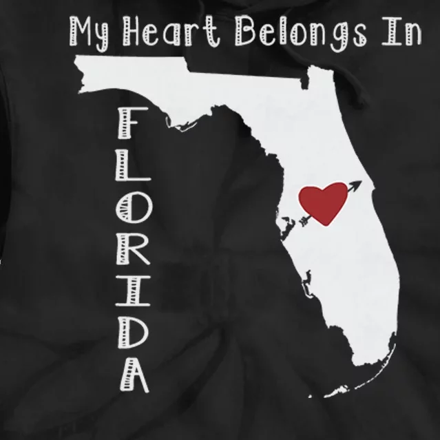 My Heart Belongs In Florida Tie Dye Hoodie