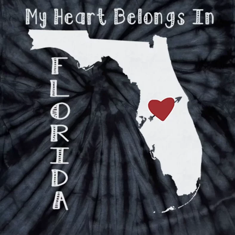 My Heart Belongs In Florida Tie-Dye T-Shirt